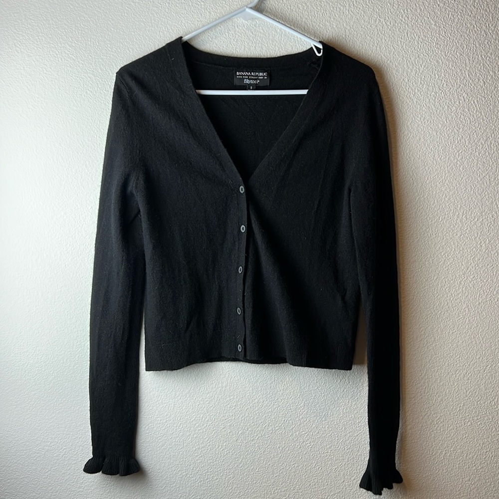 Banana Republic Black Knit Cardigan Sweater